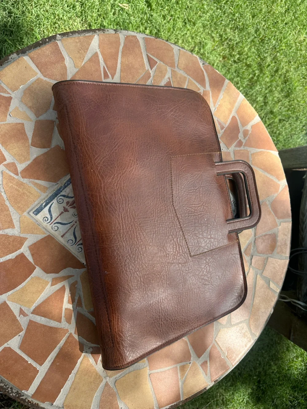Vintage PEGASUS Brown Leather Briefcase Document Bag Portfolio Made in USA